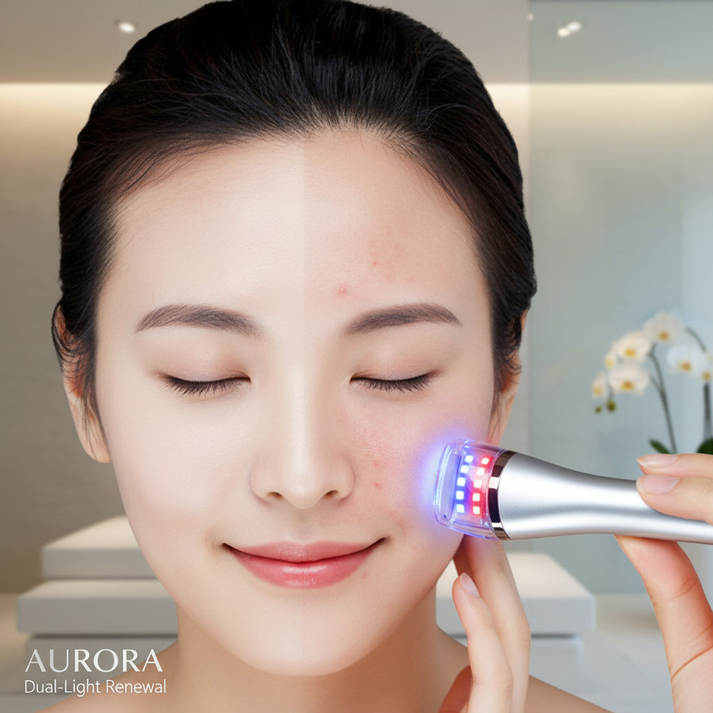 Stylo de luminothérapie rouge et bleu