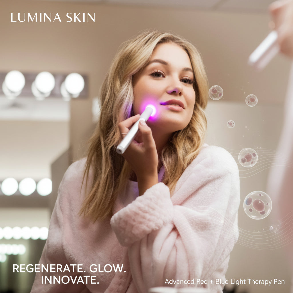 Stylo de luminothérapie rouge et bleu